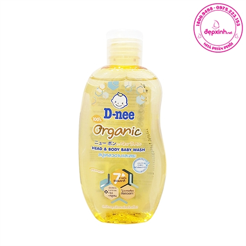 Sữa tắm gội toàn thân em bé Baby D-nee Organic Propolis mật ong