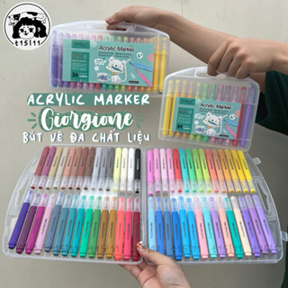   t15l11  Bút vẽ Acrylic Marker Giorgione đa chất liệu 12 24 36 48 60 màu 