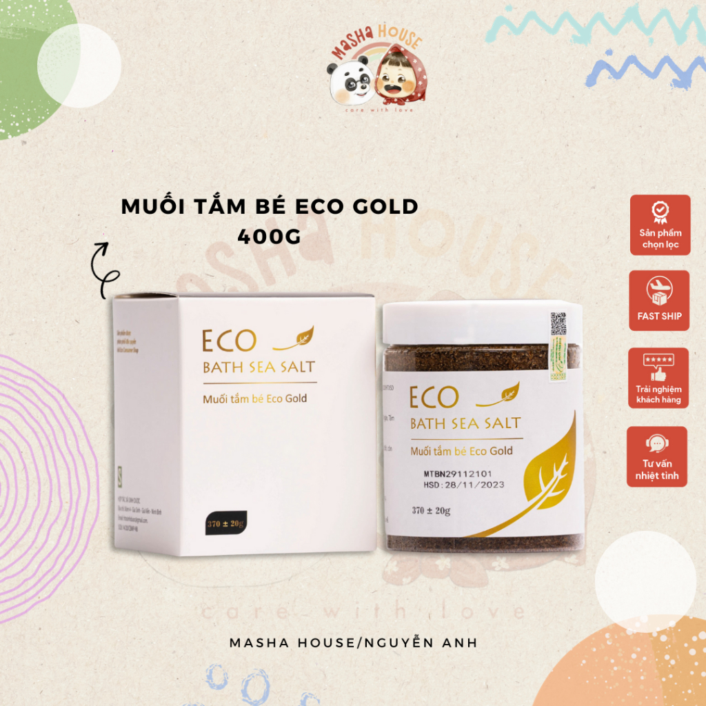 [ Hàng  Chính Hãng ] Muối tắm EcoGold Sinh Dược 370g