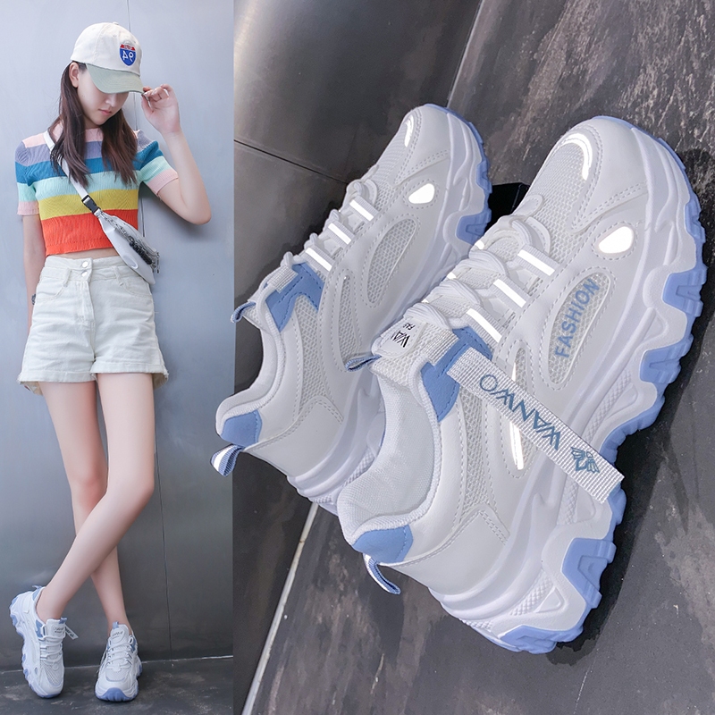 Giày Sneaker Nữ G58 Da Cao Cấp Màu Trắng Phong Cách Hàn Quốc Đẹp Giá Rẻ Thời Trang Độn Đế Tăng Chiều Cao A1