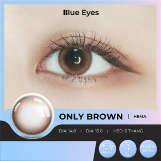 Kính áp tròng Only Brown Blue Eyes, dòng lens cận sử dụng sáu tháng, giãn tròng vừa, màu nâu hồng trà ONL-BR