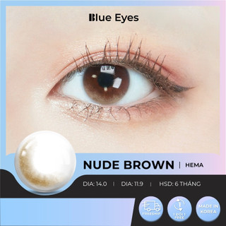 Kính áp tròng Joy Nude Blue Eyes, dòng lens cận sử dụng sáu tháng, giãn tròng vừa, màu xám hoàng hôn NUD-BR