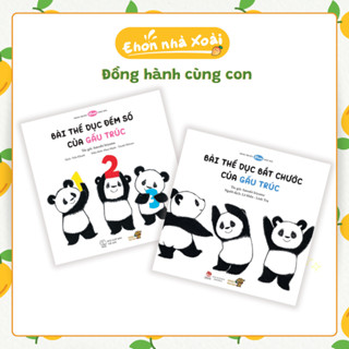 Sách Ehon vận động cho bé 1 3 tuổi - Combo Gấu Trúc ngộ nghĩnh