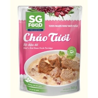 Cháo tươi sgfood bò đậu đỏ 240g