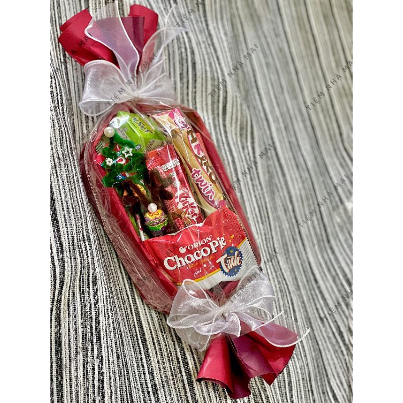 Bó kẹo khổng lồ ( quà tặng sinh nhật, noel, valentine...) tặng kèm thiệp