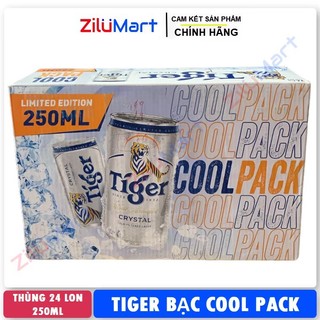 Bia tiger bạc cool pack loại 250ml