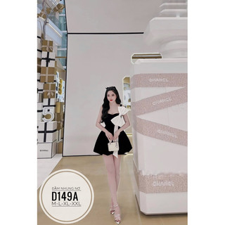 BIGSIZE Đầm nhung nơ D149A