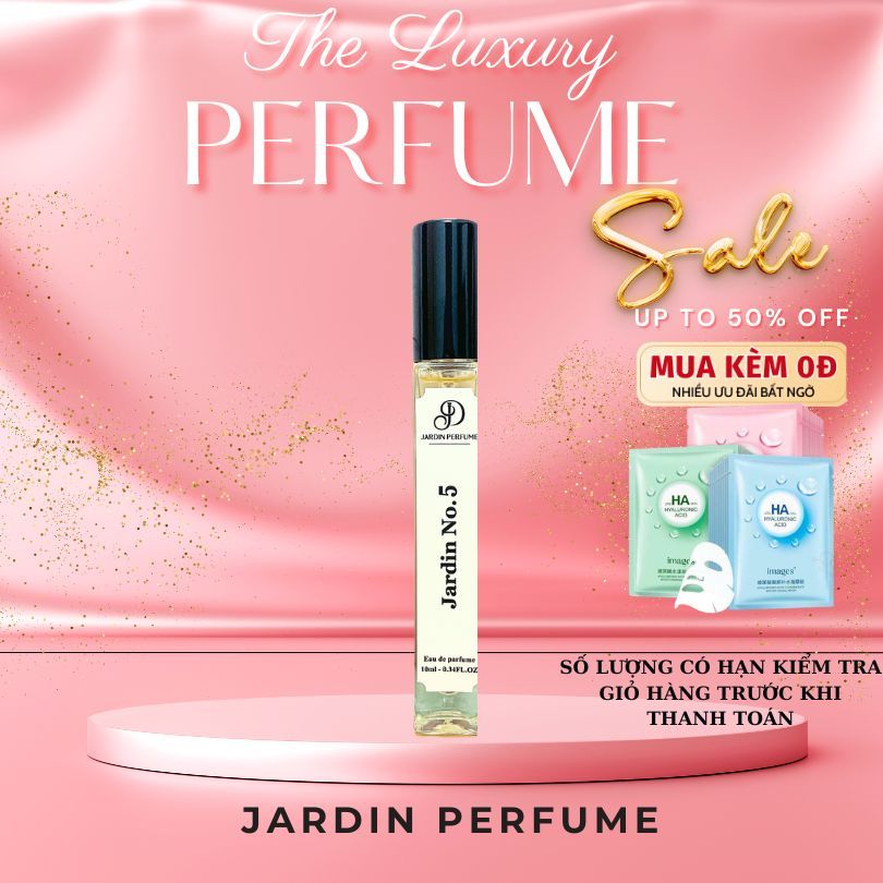 Nước Hoa Nữ Jardin No.5 Ngọt Ngào , Dịu Dàng , Gợi Cảm 10ml Thơm Lâu Dạng Xịt Tiện Lợi
