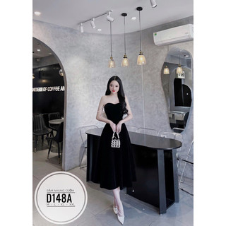 BIGSIZE Đầm nhung cườm 2S D148A