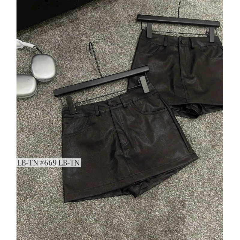 Quần váy da ngắn hàng QC