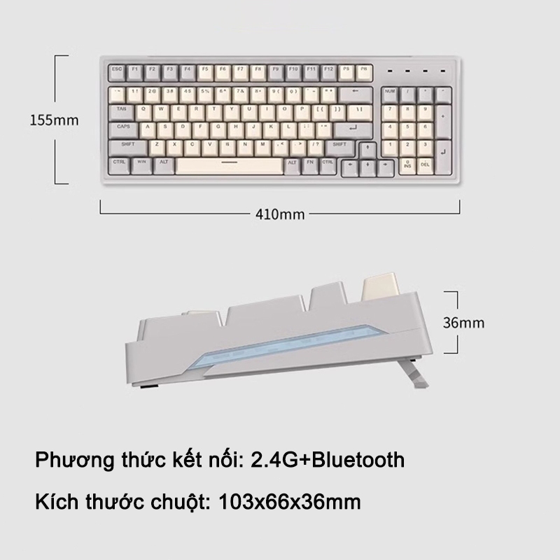 XUNFOX Bàn Phím và Chuột Không Dây Gaming Bluetooth 2.4G LED RGB Bàn Phím Không Dây Máy Tính | BigBuy360 - bigbuy360.vn