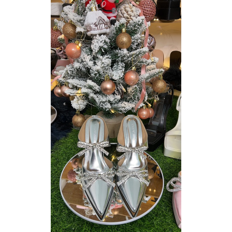 guốc 2 nơ cao 9 phân