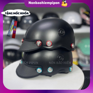 Nón bảo hiểm ốc titan salaya tặng tem biker phủ bóng nano cao cấp, mũ bảo hiểm nửa đầu ốc salaya bền màu