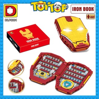 Đồ chơi lắp ráp ghép mô phỏng quyển sách Iron man Nanofigure mẫu Iron Book Nano xếp hình bộ sưu tập người sắt DLP 8801