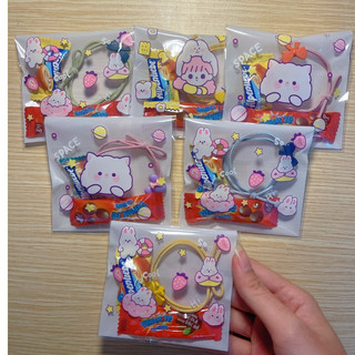 Quà Tặng Đơn Hàng Shopee :: dây buộc tóc + kẹo + túi đựng cute