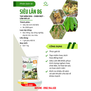Siêu lân 86 - Phân hóa mầm hoa cực mạnh