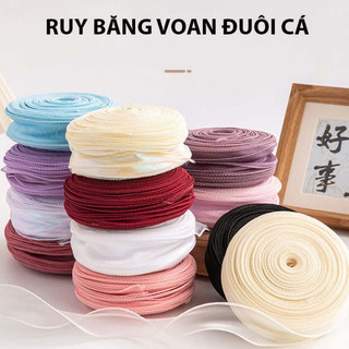 Ruy băng voan không lõi 45m cuộn to làm nơ - RUY0042
