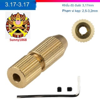 Đầu kẹp mũi khoan 3.17mm trục 3.17mm dùng cho motor 550