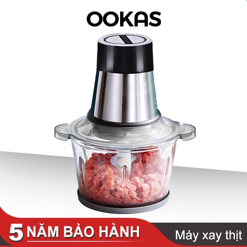 OOKAS Máy xay thịt cối xay thịt máy xay đa năng máy xay mini cối xay thực phẩm đa năng inox 304 dung tích 3L 4L