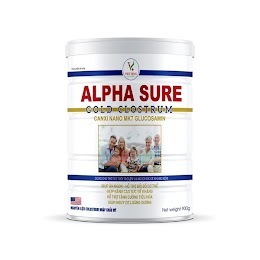 Hộp 900g sữa alpha sure gold colostrum canxi nano MK7 Glucosamin 900G