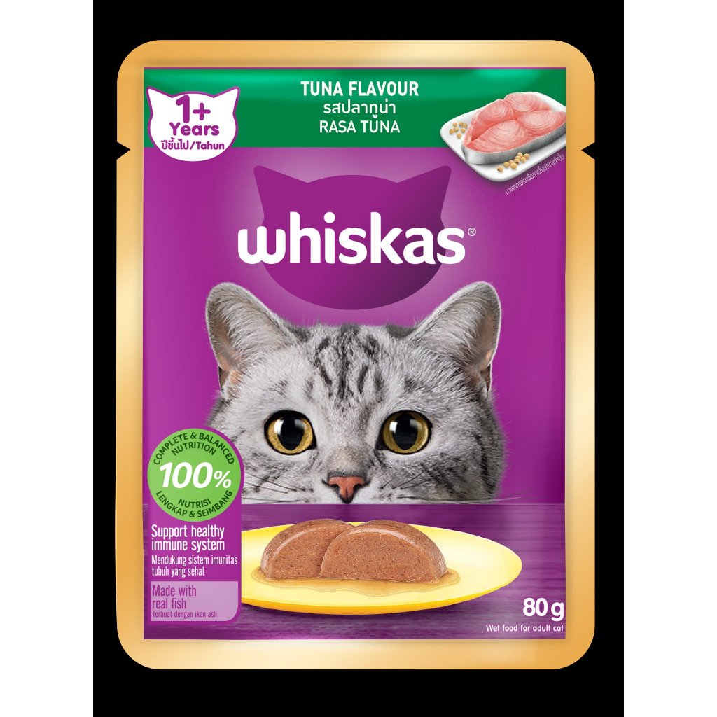 28 gói sốt mèo whiskas vị cá ngừ 80gr
