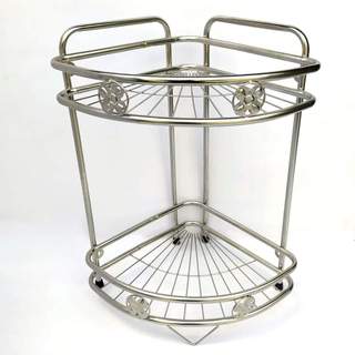 Kệ góc inox 2 tầng - kệ góc đa năng inox 3 tầng