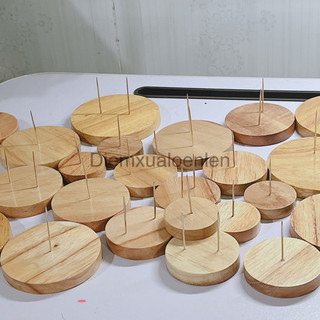 [Ảnh thật] Chân đế ghim búp bê len bằng gỗ nguyên khối (size đế 4,5,6,7,8 cm)