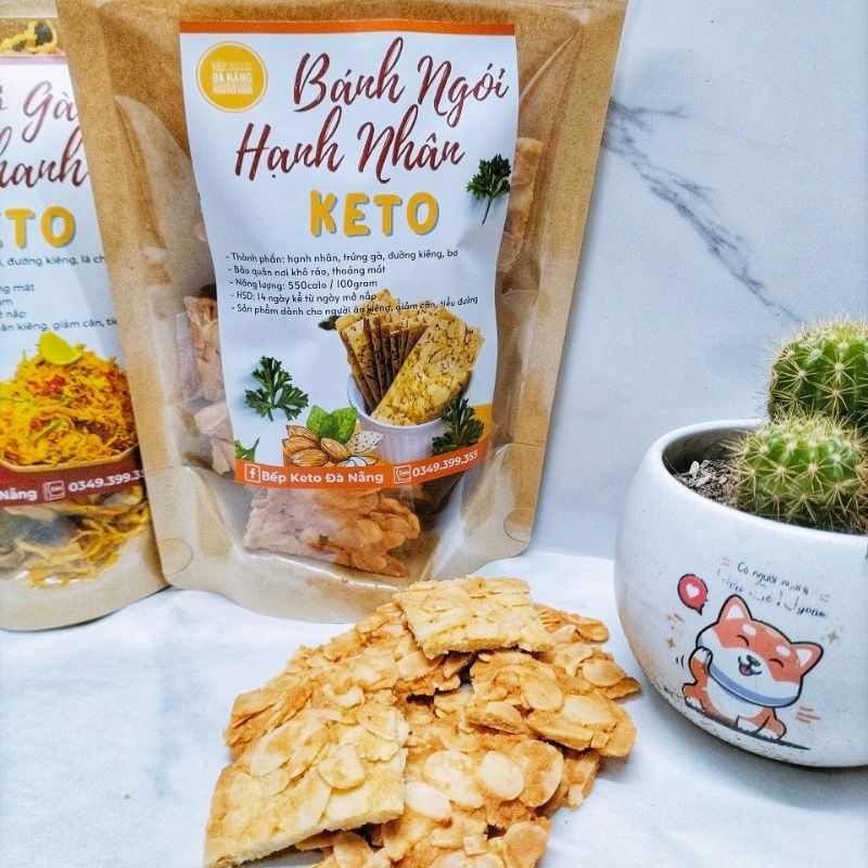 [KETO] BÁNH NGÓI HẠNH NHÂN KETO - CHUẨN KHÔNG TINH BỘT, KHÔNG ĐƯỜNG KÍNH