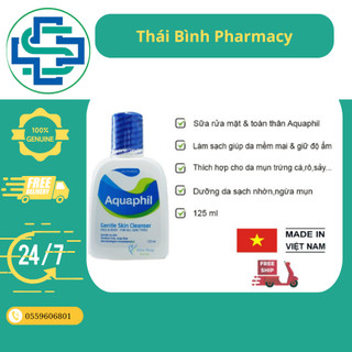 Sữa rửa mặt và toàn thân Aquaphil thích hợp dùng cho da bị mụn trứng cá