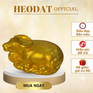 Heo đất,lợn đất tiết kiệm trâu vàng kiểu dáng nằm,ống tiết kiệm hình con giáp