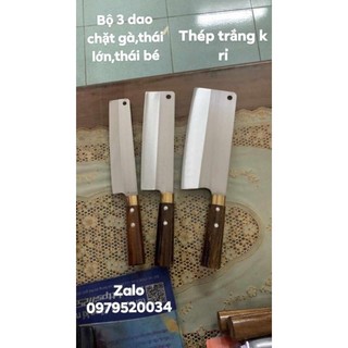 Dao thép trắng nhật cao cấp -chặt thái lọc- không gỉ sét