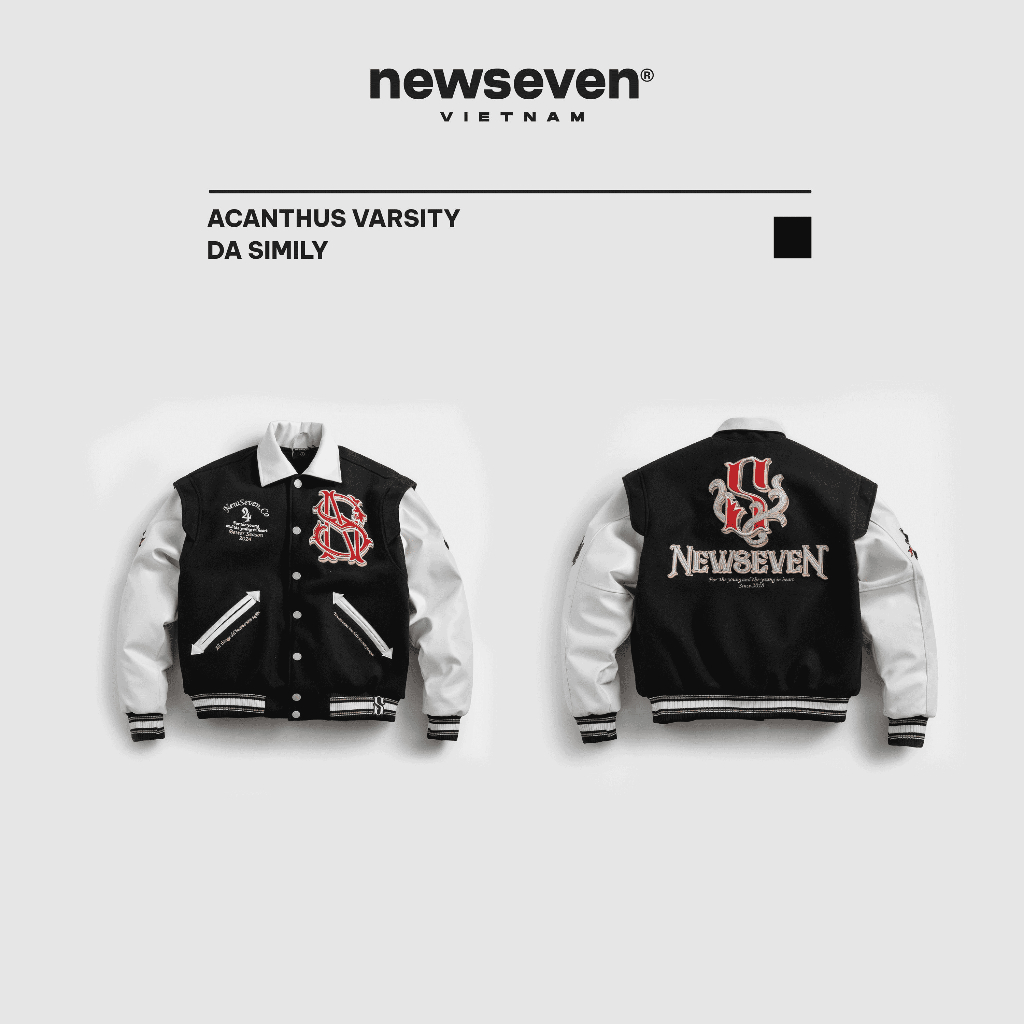 Áo Varsity NEWSEVEN Acanthus Jacket (form boxy) AKVS.299