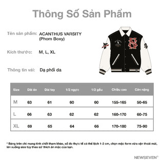 Áo Varsity NEWSEVEN Acanthus Jacket (form boxy) AKVS.299