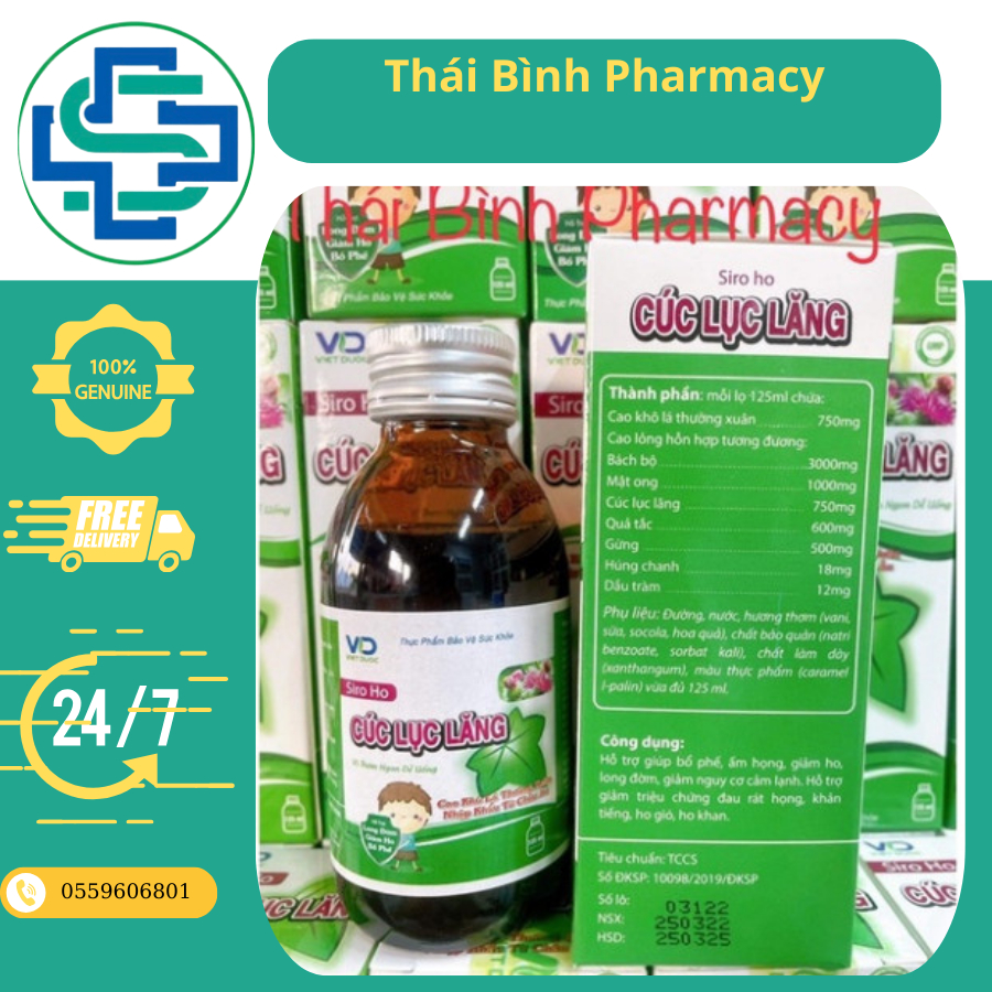 Siro Cúc Lục Lăng - chai 100ml