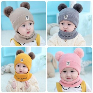 Mũ Len Cho bé kèm khăn quàng cổ