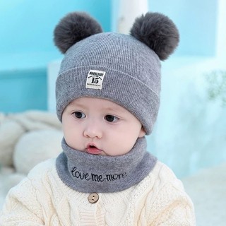 Mũ Len Cho bé kèm khăn quàng cổ