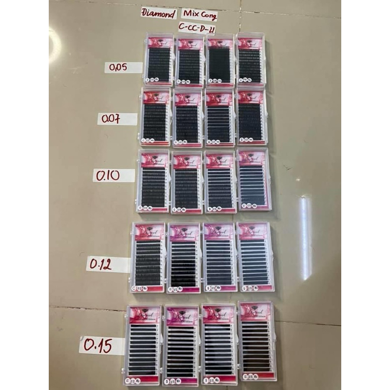 Mi Diamon Mix size từ 8-13 cong C CC D U