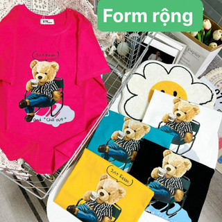 Áo thun nữ 979 phom rộng 55-75kg co giãn mịn mát