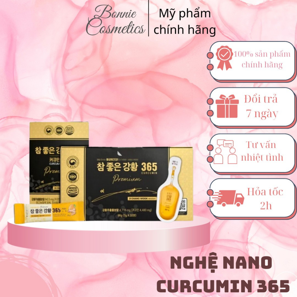 Tinh Chất nghệ Nano Curcumin 365 Premium phiên bản giới hạn hỗ trợ sức khỏe - BonnieCosmetics