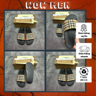 Dép lê nam quai ngang BBR cao su hoạ tiết kẻ sọc quai đế cao su non khắc nổi chữ cao cấp Mã CS 125.