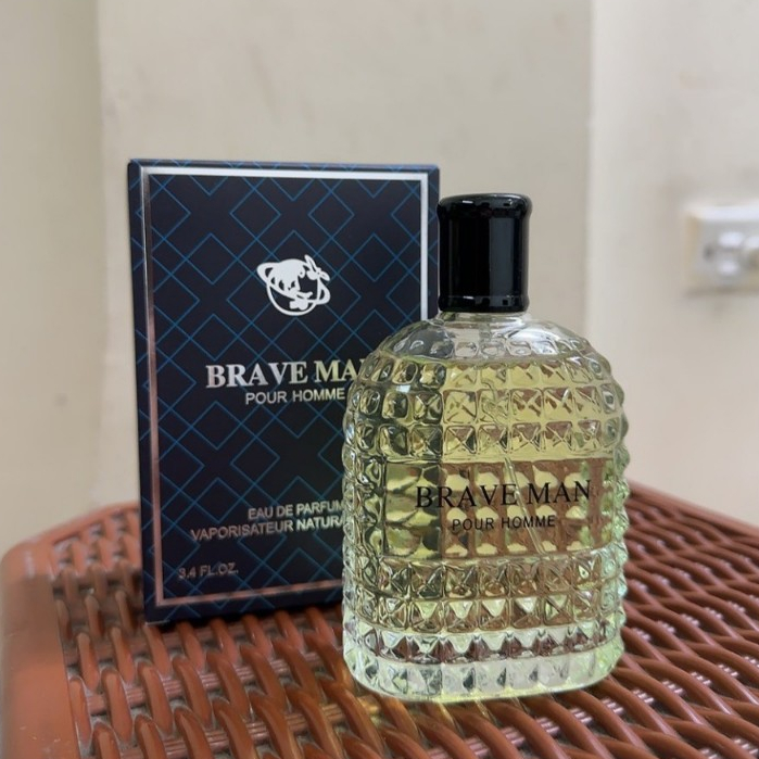 (FREESHIP) Nước hoa nam thơm lâu BRAVE MAN 100ml, Nước hoa nữ thơm lâu - Thơm nức mũi, quyến rũ, dùng là phê