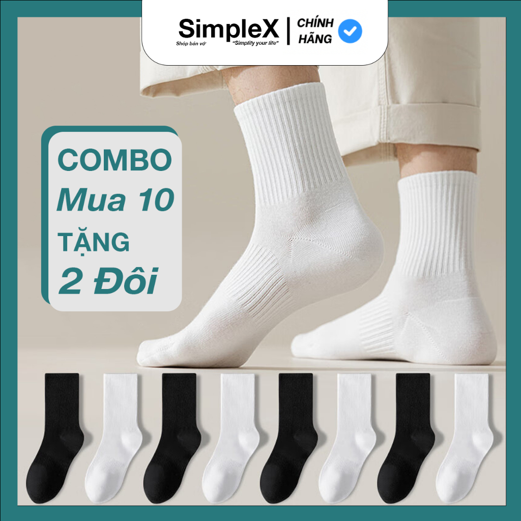 Tất vớ nam nữ cổ cao, lửng, thấp Cotton, co dãn bốn chiều, thoáng khí MSMX001