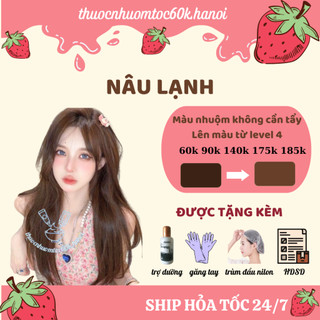 Thuốc nhuộm tóc màu NÂU LẠNH kèm trợ dưỡng găng tay của thuocnhuomtoc60k.hanoi