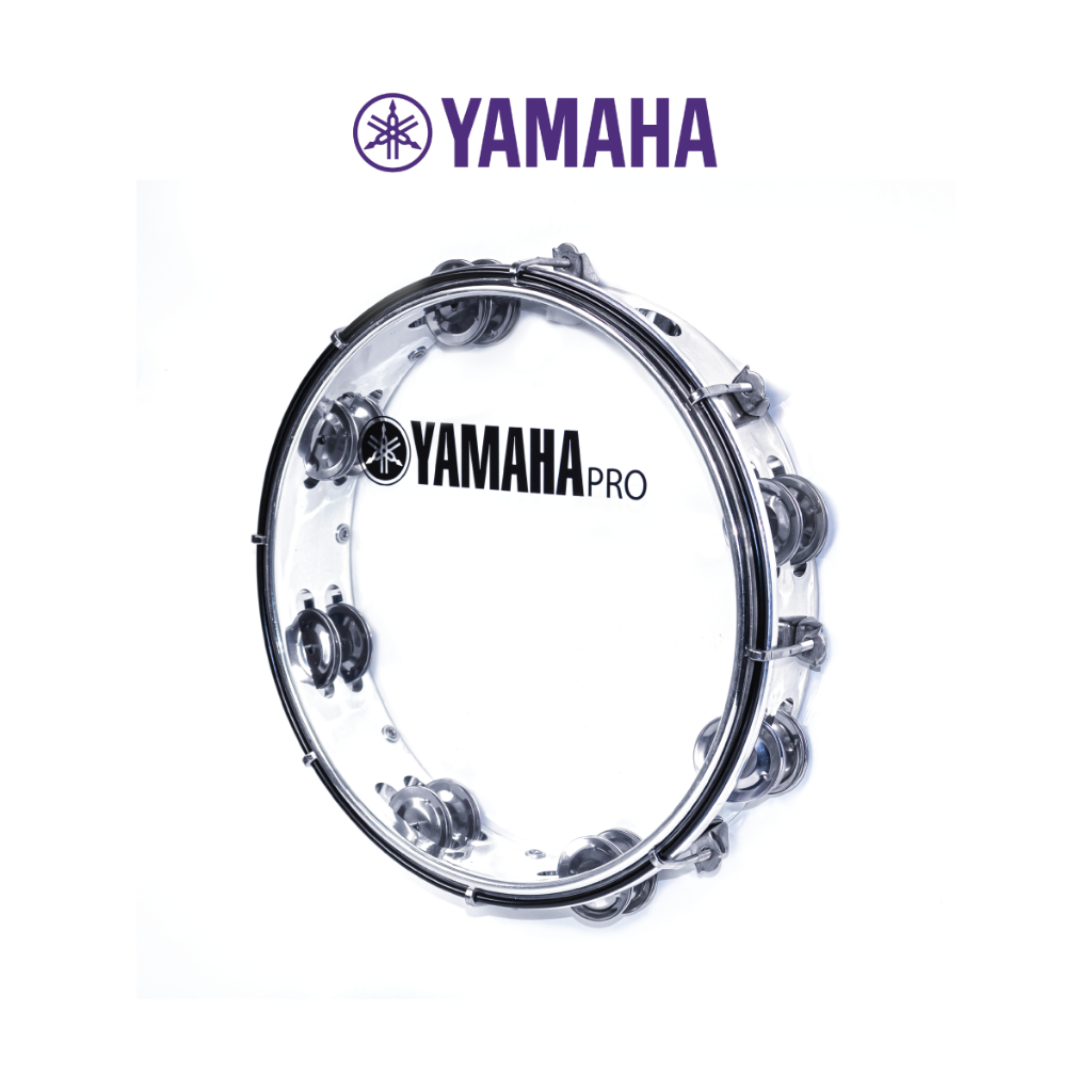 Trống lắc tay, Lục lạc gõ bo, Tunable Tambourine - Yamaha Pro YT9 Silver - New version, size 10 inch