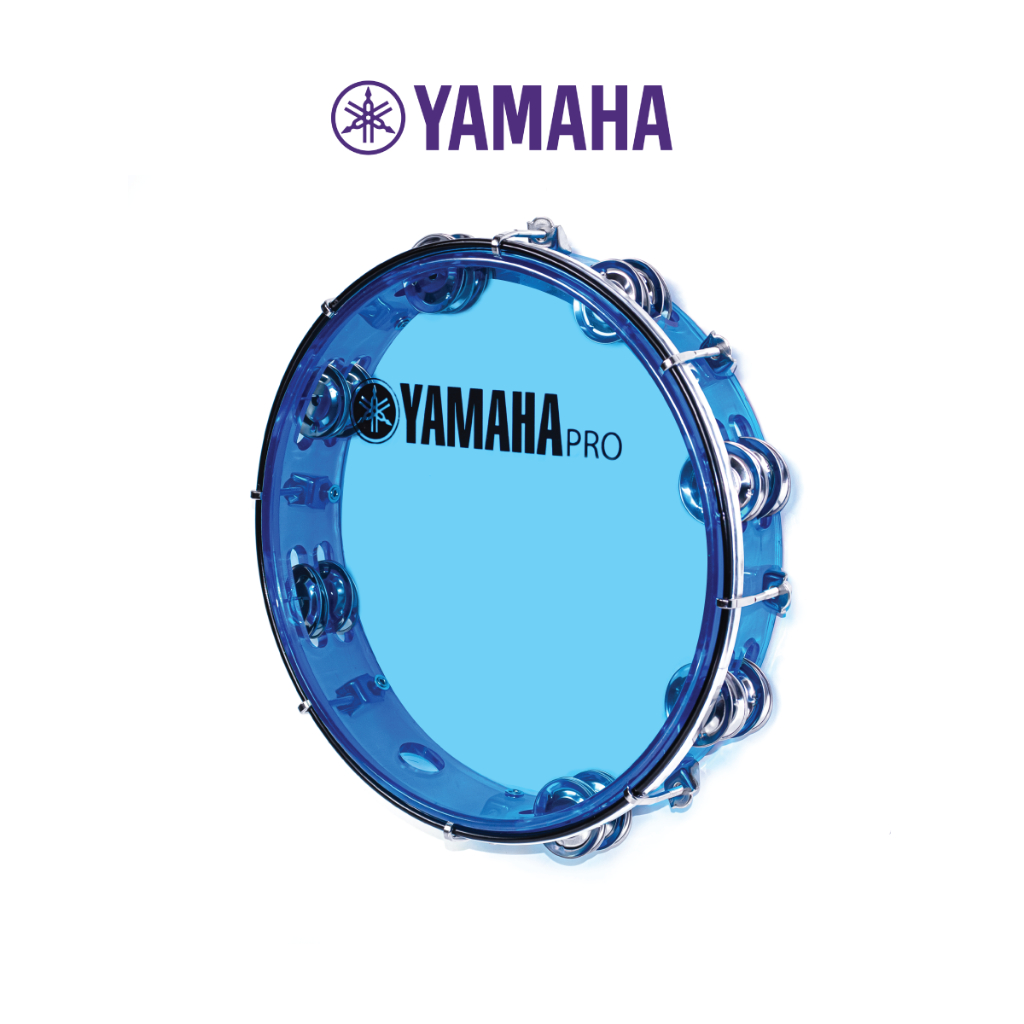 Trống lắc tay, Lục lạc gõ bo, Tunable Tambourine - Yamaha Pro YT9 Blue - New version, size 10 inch