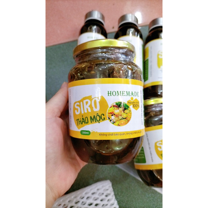 siro thảo mộc( siro húng chanh mật ong, siro húng chanh đường phèn)