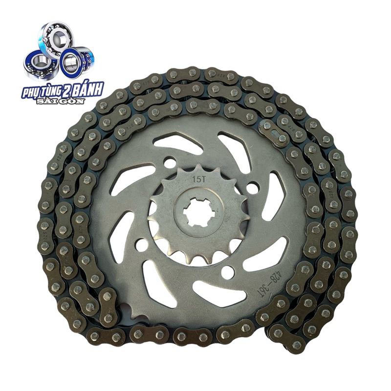 Nhông sên đĩa Sirius / Jupiter cơ 36T-15T-106L (không dùng chung các đời xe có FI)