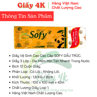 Giấy Vệ Sinh Gấu Trúc SOFY, Giấy Vệ Sinh Cuộn