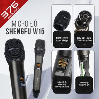 Cặp micro không dây shengfu w15 micro đa năng