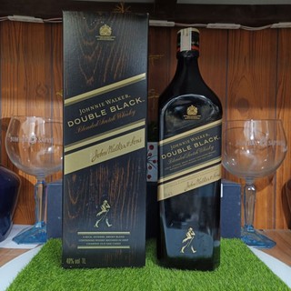 Vỏ chai rượu ngoại Double Black 1000mL Xuất xứ Scotland trưng bày decor mới 99%
